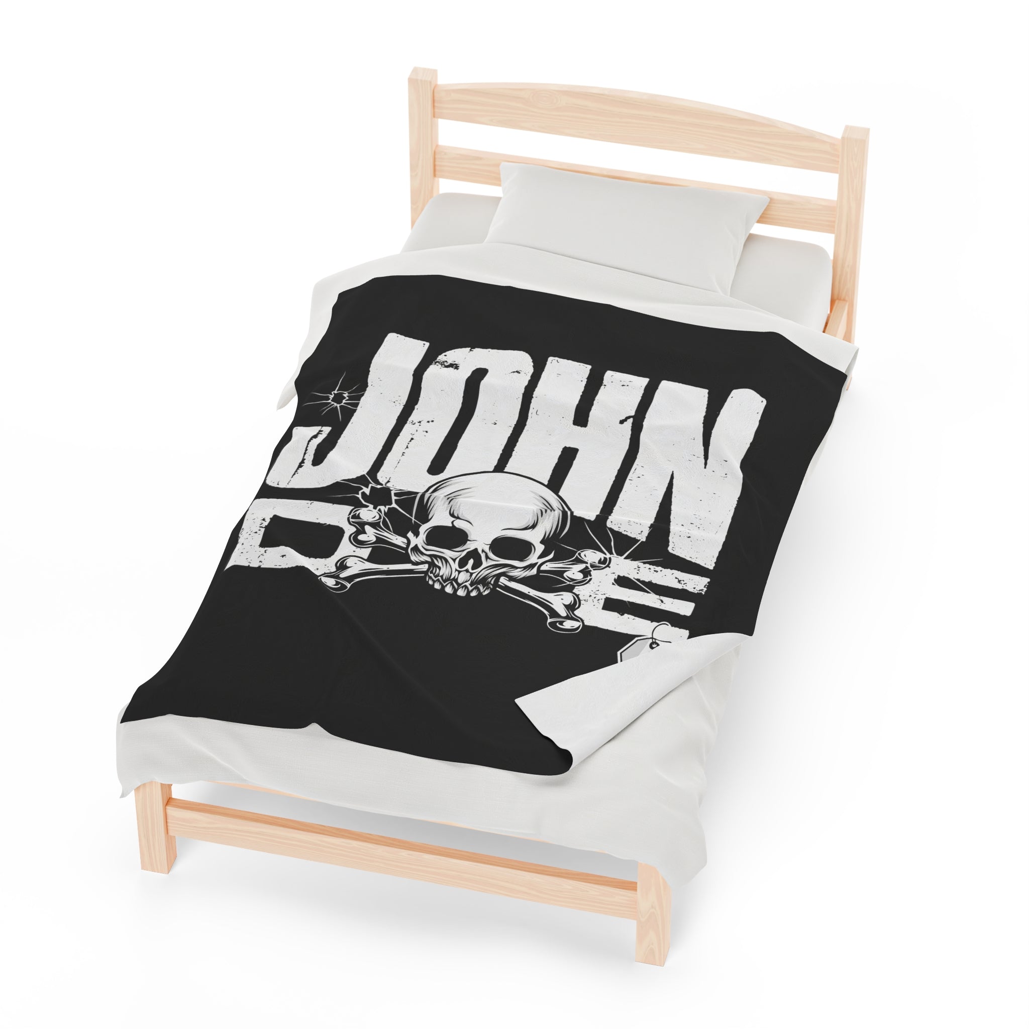 Black & White John Doe Throw Blanket