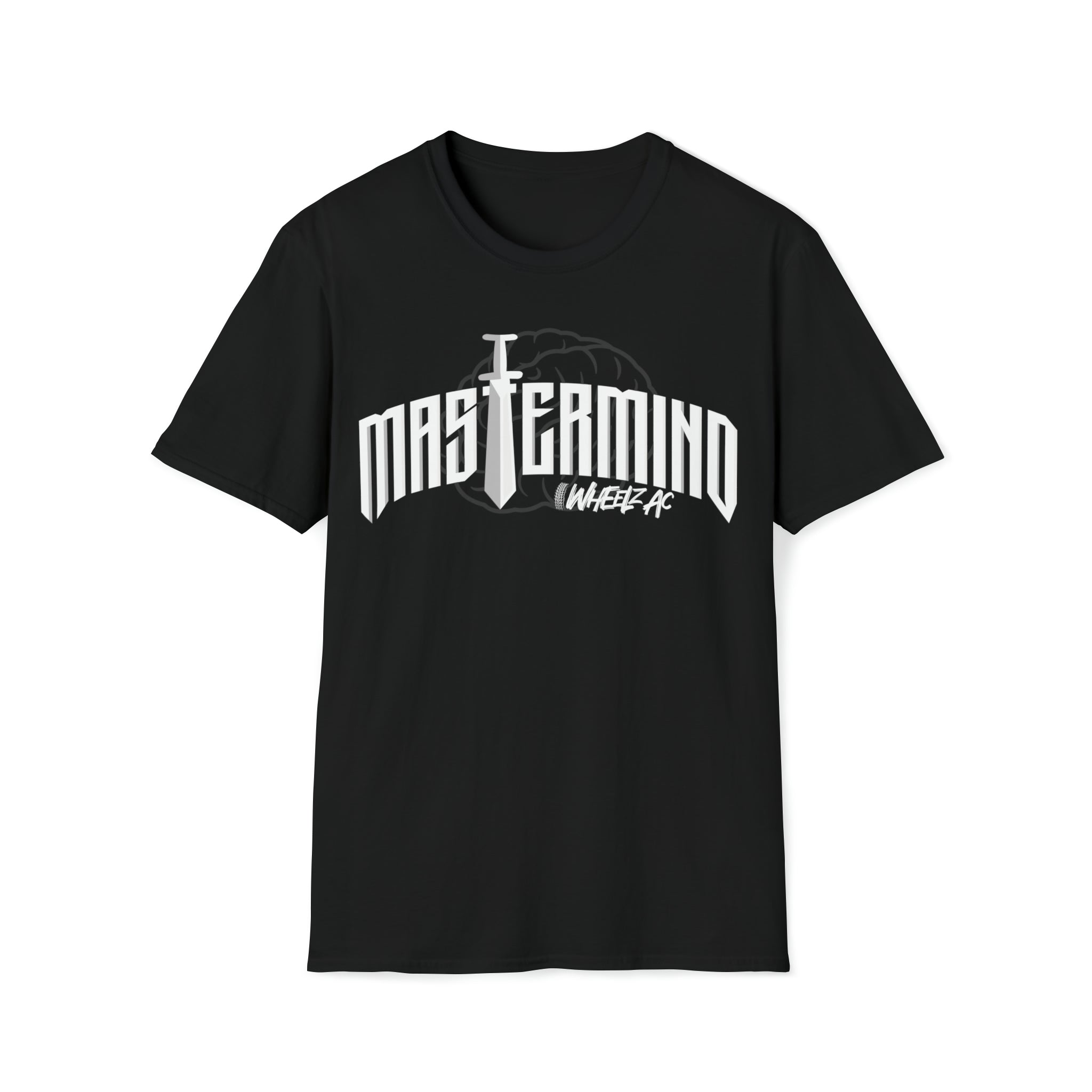 Mastermind T-shirt, black tee, brain and sword shirt