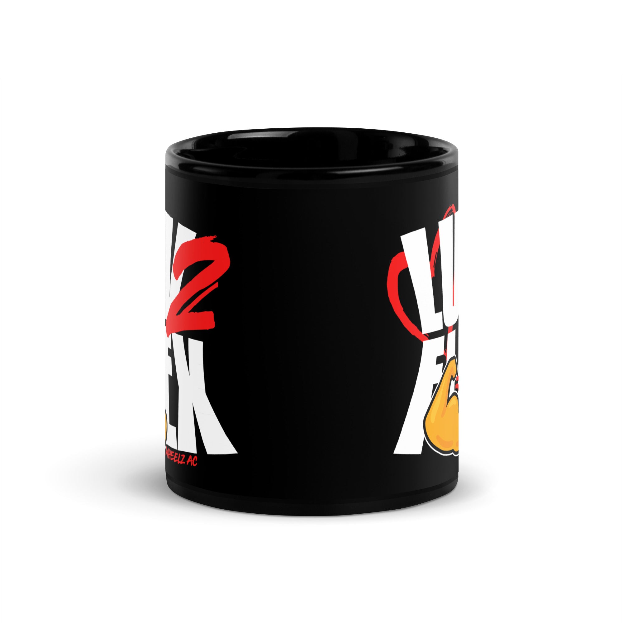 Luv 2 Flex Black Glossy Mug
