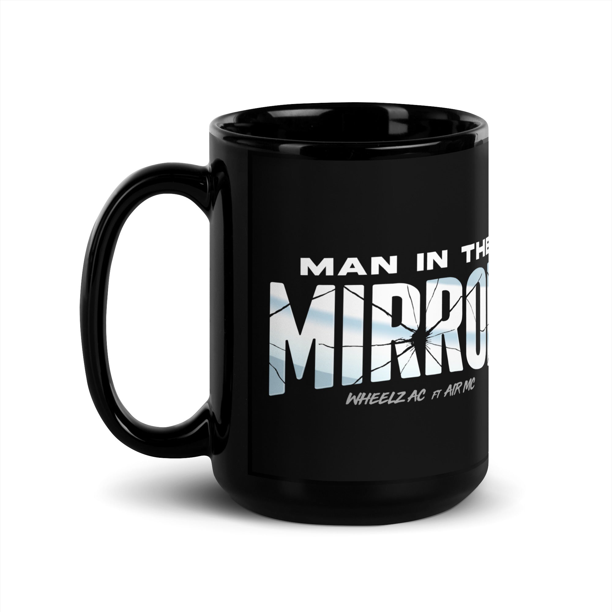 Man in the Mirror Black Glossy Mug